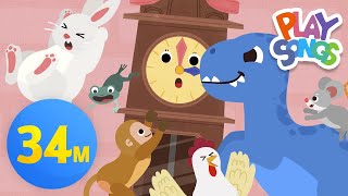 Hickory Dickory Dock ⏰  More Nursery Rhymes amp Kids Songs  Finger Family  Playsongs [upl. by Eniwtna]