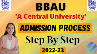 BBAUAdmission ProcessFull Information2022bbau centraluniversitylucknow lucknow [upl. by Enyehc]