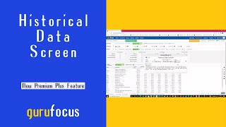 GuruFocus Historical Data Screen [upl. by Annahvas]