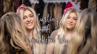 How To Curl A Synthetic Wig  Wig Transformation  Wig Hack  Tutorial  How To A Wig Look Natural [upl. by Eileek69]