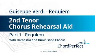 Verdis Requiem Part 1  Requiem  2nd Tenor Chorus Rehearsal Aid [upl. by Sivatco270]