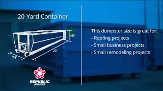 How to Choose the Right Dumpster Container  Republic Services [upl. by Enitsyrhc233]