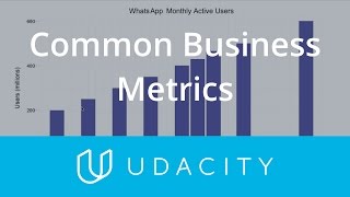 Common Business Metrics  Key Business Metrics  Product Design  Udacity [upl. by Nonnah]