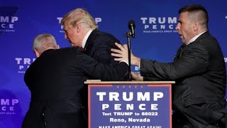 Donald Trump rushed off stage during rally in Nevada [upl. by Jennilee]