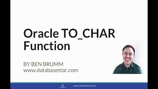 Oracle TOCHAR Function [upl. by Eittik359]