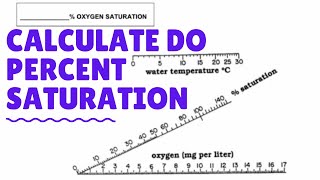 Calculate Dissolved Oxygen DO Percent Saturation [upl. by Aridan]