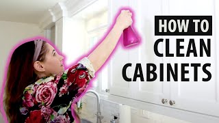 How to Clean Kitchen Cabinets Clean My Space [upl. by Kimbra223]