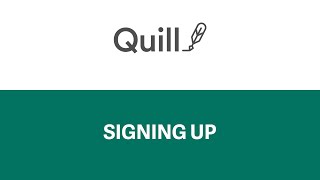 1 Signing Up for Quillorg [upl. by Elokcin]