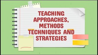 Approach Method Technique Strategies [upl. by Acinoj]