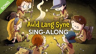 Auld Lang Syne  SingAlong with Lyrics for Kids [upl. by Wilfreda]