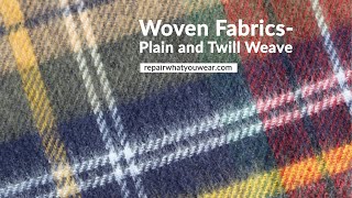 Woven Fabrics Plain and Twill Weave [upl. by Aribold]