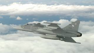 Saab JAS 39 Gripen Griffin Fighter in Flight HD [upl. by Nauwaj401]