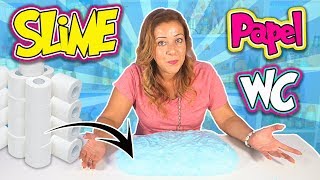 SLIME con PAPEL higiénico  TOILET PAPER SLIME  COMO SE HACE SLIME [upl. by Wimsatt]