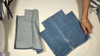 how to make jeans bag with old jeans [upl. by Ollayos]