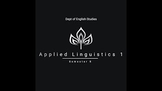 Applied linguistics Definition history amp scope [upl. by Reisinger]