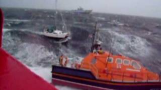 RNLI Peterhead Tamar Lifeboat rough sea poor day RNLI Film of the year [upl. by Enyawd]