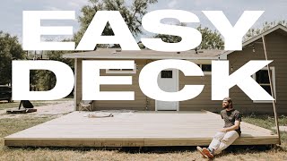 The EASIEST DIY Ground Level Deck Build [upl. by Jonell]