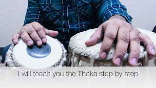 Keherva Theka lesson how to play professional style dugun fast kehrva on Tabla in hindi amp english [upl. by Novej]