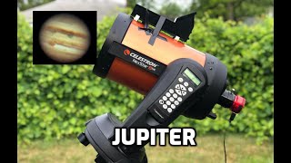 Jupiter Through 8 inch Telescope  Celestron 8SE [upl. by Carnes]