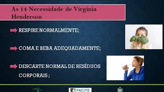 SEMINÁRIO TEORIA DAS 14 NECESSIDADES DE VIRGÍNIA HENDERSON [upl. by Airotel]