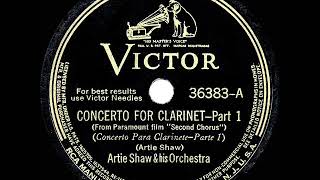 1941 HITS ARCHIVE Concerto For Clarinet Parts 1 amp 2  Artie Shaw instrumental [upl. by Layney]