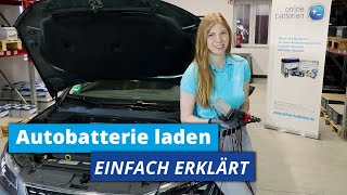 Autobatterie laden  Ladegerät anschließen  Tutorial [upl. by Hellman]