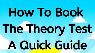 BOOK THE THEORY TEST Online  A Quick Guide drivingtestwizard2569 [upl. by Lepine]