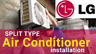 Split Type Aircon Installation LG Dual Inverter 2019 [upl. by Bueschel]