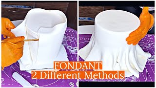 2 Methods to Achieve Neat Fondant Cake [upl. by Burrow689]