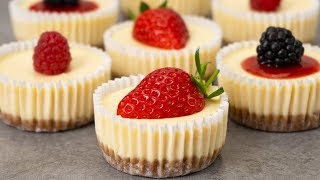 Easy Mini Cheesecakes Recipe [upl. by Auberon]