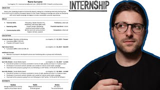 How To Make an Internship Resume Example  Microsoft Word [upl. by Selij725]