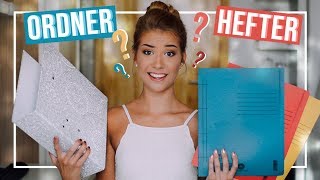 ORDNER vs HEFTER für die Schule  Back to School  JustSayEleanor ♡ [upl. by Asus]