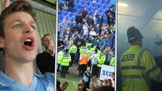 FANS vs POLICE Pitch INVASION  TRANMERE vs BOLTON VLOG [upl. by Saffier517]