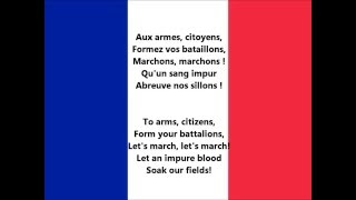 La Marseillaise  Anthem of France lyrics [upl. by Rodmann]