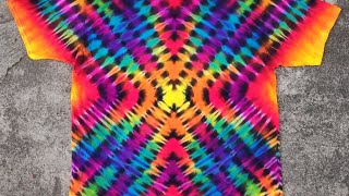 Gradient quotXquot Pattern Tie Dye Tutorial [upl. by Otilopih166]