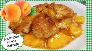 How To Make Homemade Southern PEACH COBBLER From Scratch Recipe [upl. by Ylreveb]