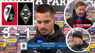 Julian Weigl Gregoritsch Saier Interview Nach Dem Spiel SC Freiburg 3 vs 1 Borussia Mgladbach [upl. by Bergquist508]