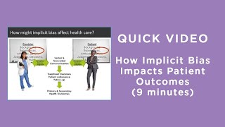 How Implicit Bias Impacts Patient Outcomes [upl. by Locke]