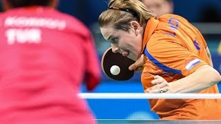 Amazing diving shot from Kelly van Zon  Table Tennis Rio 2016 Paralympic Games [upl. by Leoj]