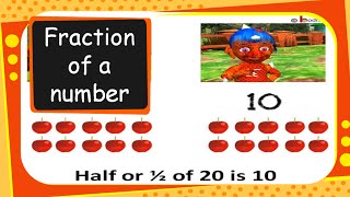 Maths  How to Find Fraction of Number or a Collection  English [upl. by Deerc]