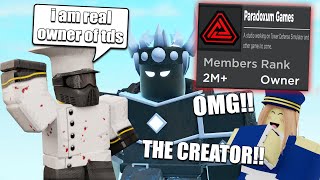 I pretended to be OWNER of TDS he joined me  ROBLOX [upl. by Cerys]