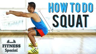 How To Do Perfect SQUAT  FITNESS SPECIAL  SQUATS For Beginners  WORKOUT VIDEO [upl. by Nosylla38]