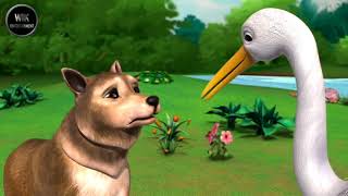 The Wolf and the Crane  English  Moral based Kids Story  Animated Cartoon  WIK Entertainment [upl. by Baler422]