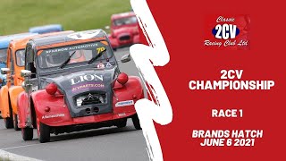 Classic 2CV Racing Club  Brands Hatch  Race 1  2021 [upl. by Relyc]