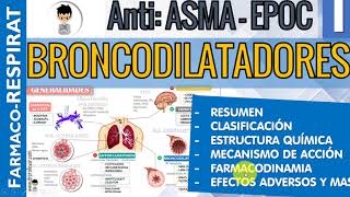 BRONCODILATADORES Corticoides INHALADOS Resumen Clasificación FARMACOLOGIA RESPIRATORIA 1 [upl. by Raouf]