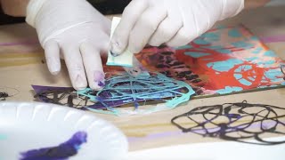 How To Create Your Own Stencil  Mixed Media Techniques [upl. by Rachaba]