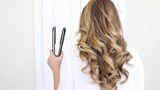 How To Curl Your Hair With A Flat Iron  Long Lasting [upl. by Enomaj78]