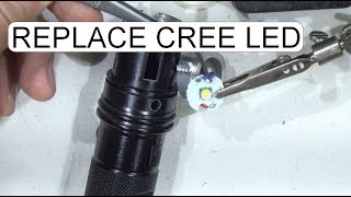 REPLACE TORCH FLASH LIGHT LED CHIP CREE XML T6 U2 [upl. by Pozzy]