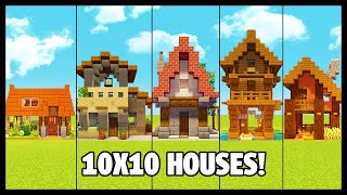 5 Minecraft 10x10 Houses  You Can Build Too [upl. by Oniram]