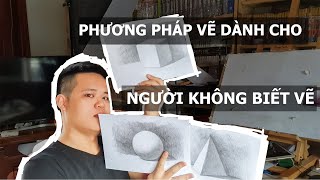 Cách Vẽ Tranh Cho NGƯỜI KHÔNG BIẾT VẼ  Khối Cơ Bản  Thanh Pahm [upl. by Ehrsam]